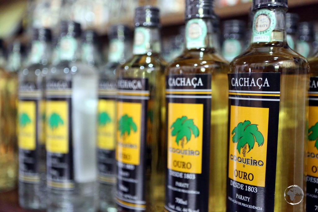 Cachaça, seen here at the Coqueiro distillery in Paraty, is a Brazilian rum which is used in Caipirinha, the national cocktail.