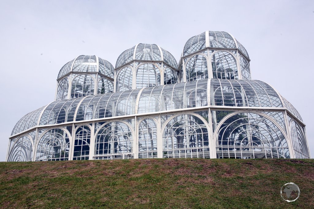 The iconic greenhouse at the Botanical Garden of Curitiba was inspired by the Crystal Palace in London.