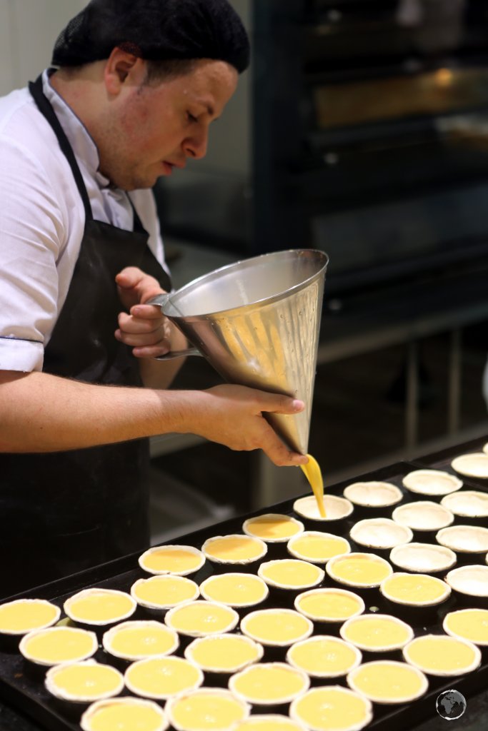 The finest 'Pastel de Natas' (Portuguese egg tarts) being prepared at Casa Mathilde in downtown Sao Paulo.