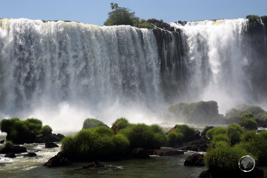 Located on the border of Argentina and Brazil, Iguaçu falls is the largest waterfall in the world.