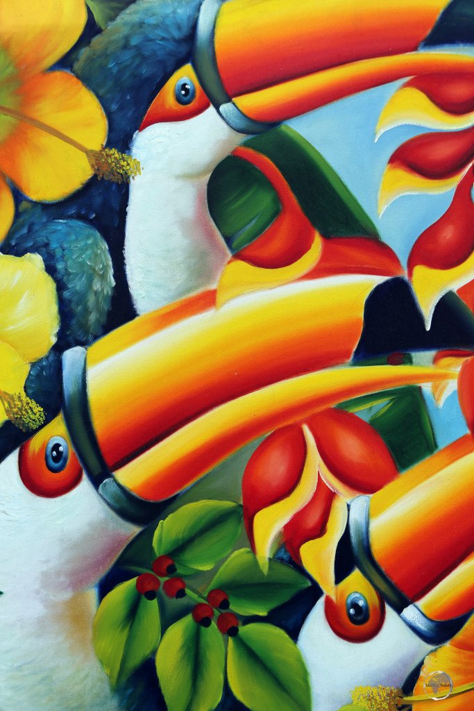 Colourful artwork in Salvador, Brazil.