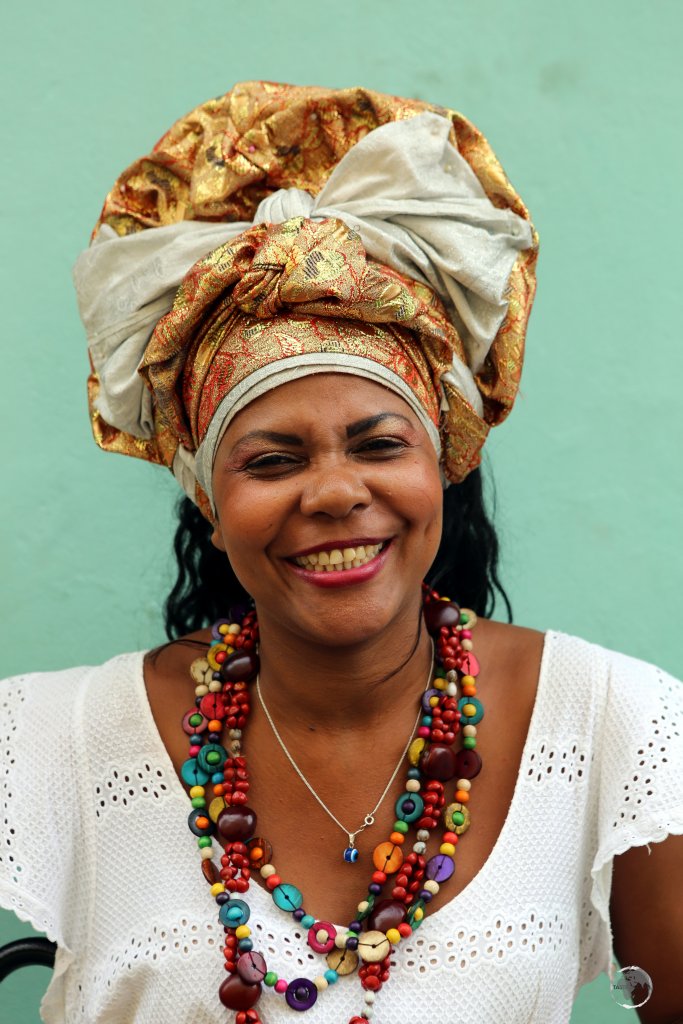 A friendly local in the old town of Salvador, the vibrant and colourful capital of Brazil’s state of Bahia.