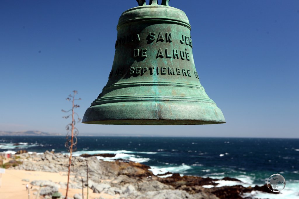 Designed to resemble a ship, the coastal residence of Chilean poet Pablo Neruda, Isla Negra, is filled with objects from old ships, including this impressive bell.