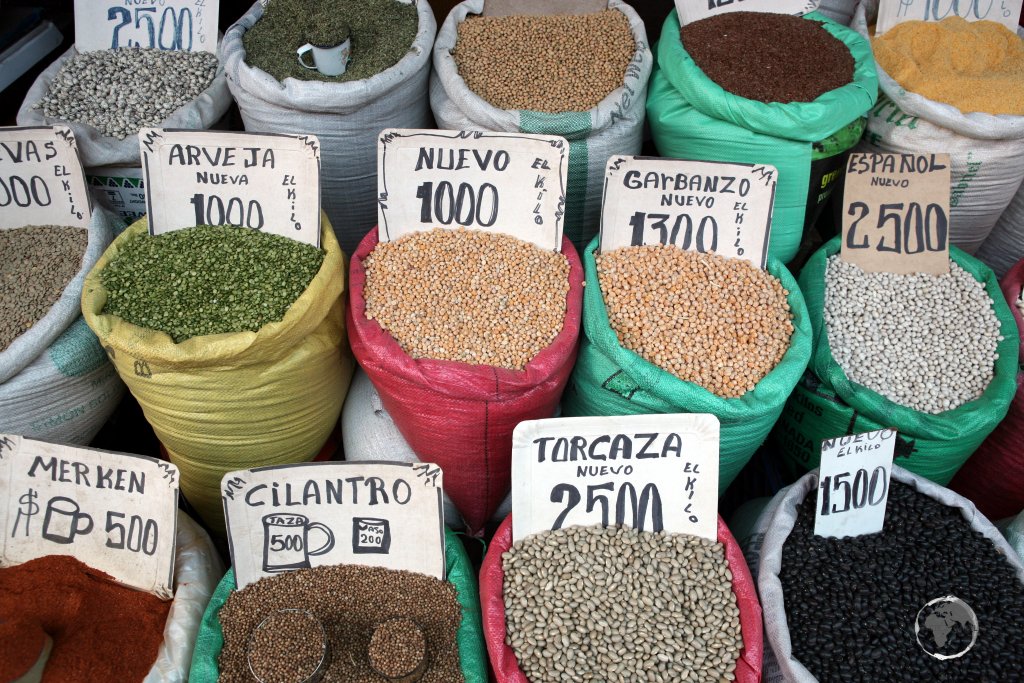 Produce for sale at Chillán market.