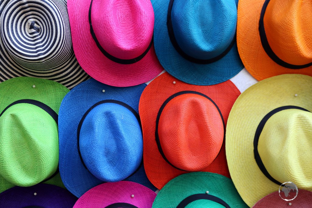 Colourful hats for sale in Cartagena old town.