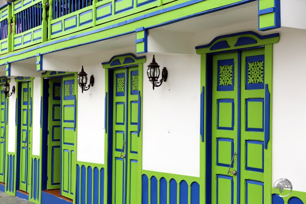 The main street of Salento, Calle Real (Royal street), is lined with colourful buildings, which are home to craft shops and cafes, were you can sample the local coffee.