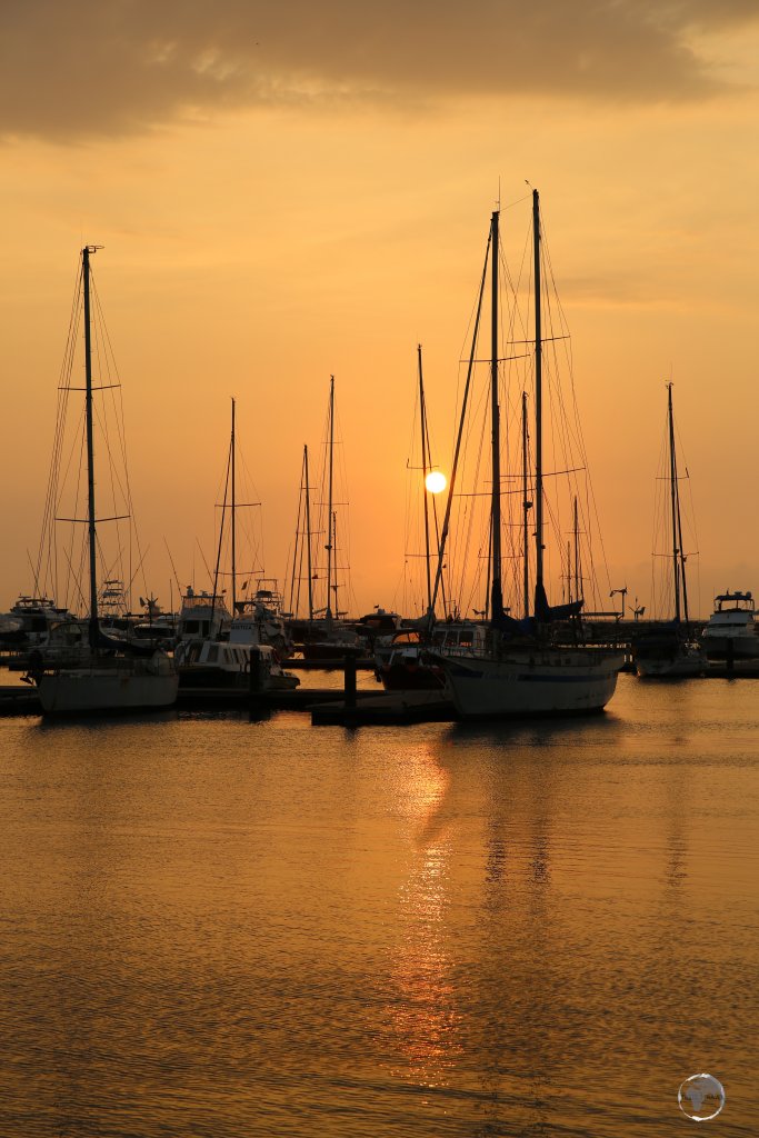 Sunset at Santa Marta, the oldest city in Colombia, founded in 1525 by Rodrigo de Bastidas, a Spanish conquistador.