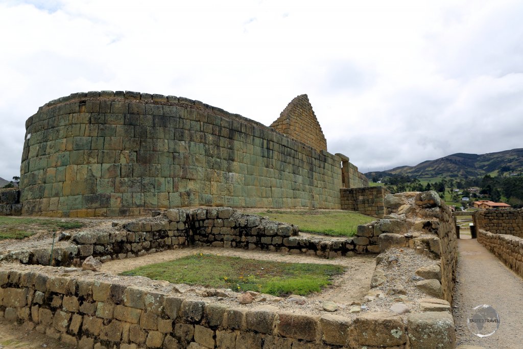 The highlight of the Inca ruins at Ingapirca is the 'Temple of the Sun', a large elliptical-shaped construction once used for ritual and astronomical purposes.