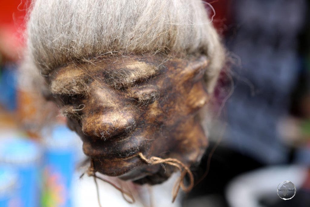 Of the many items on sale at the weekly Otavalo craft market, fake shrunken heads are possibly the most bizarre and obscure!
