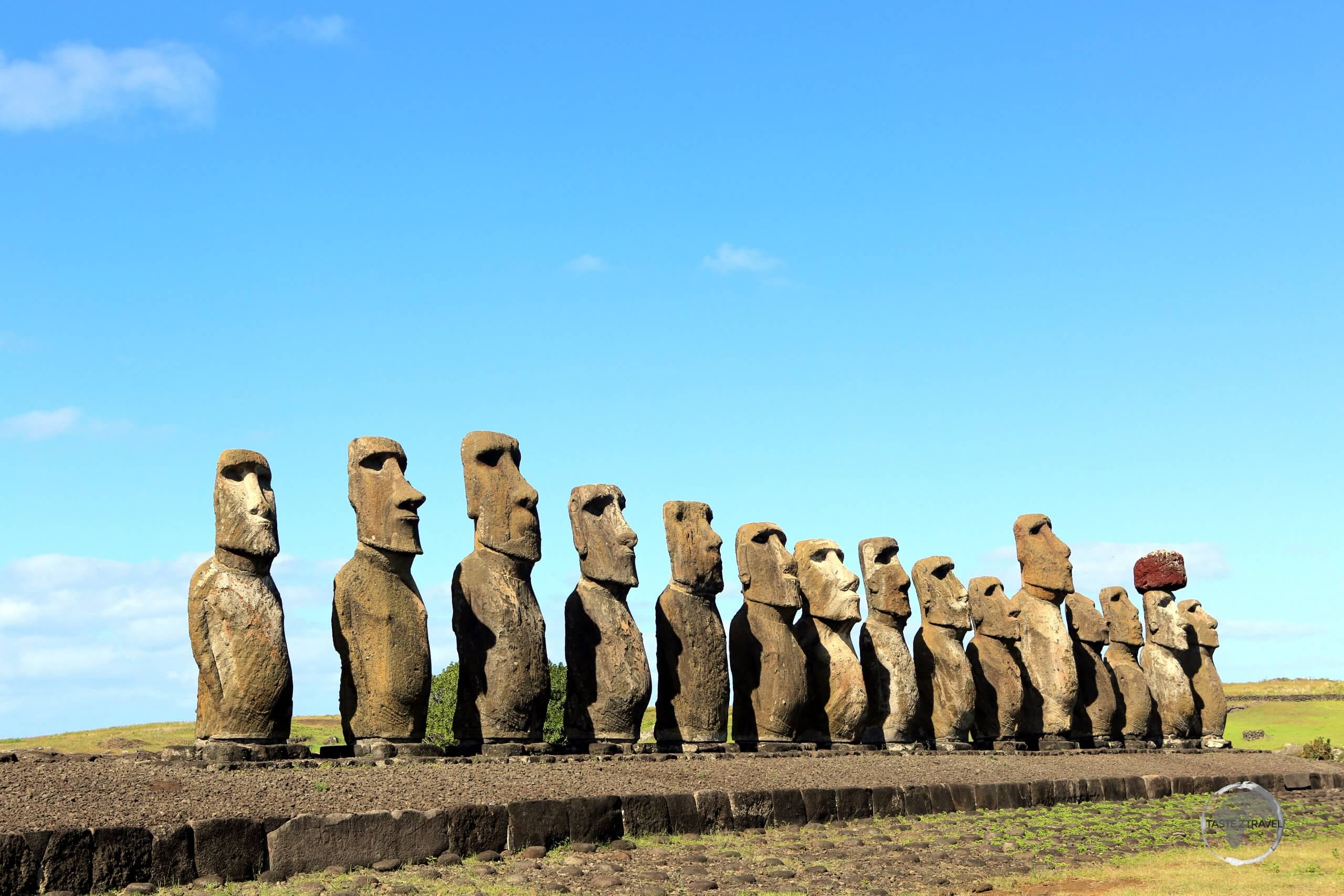 Moai statue wearing a turban