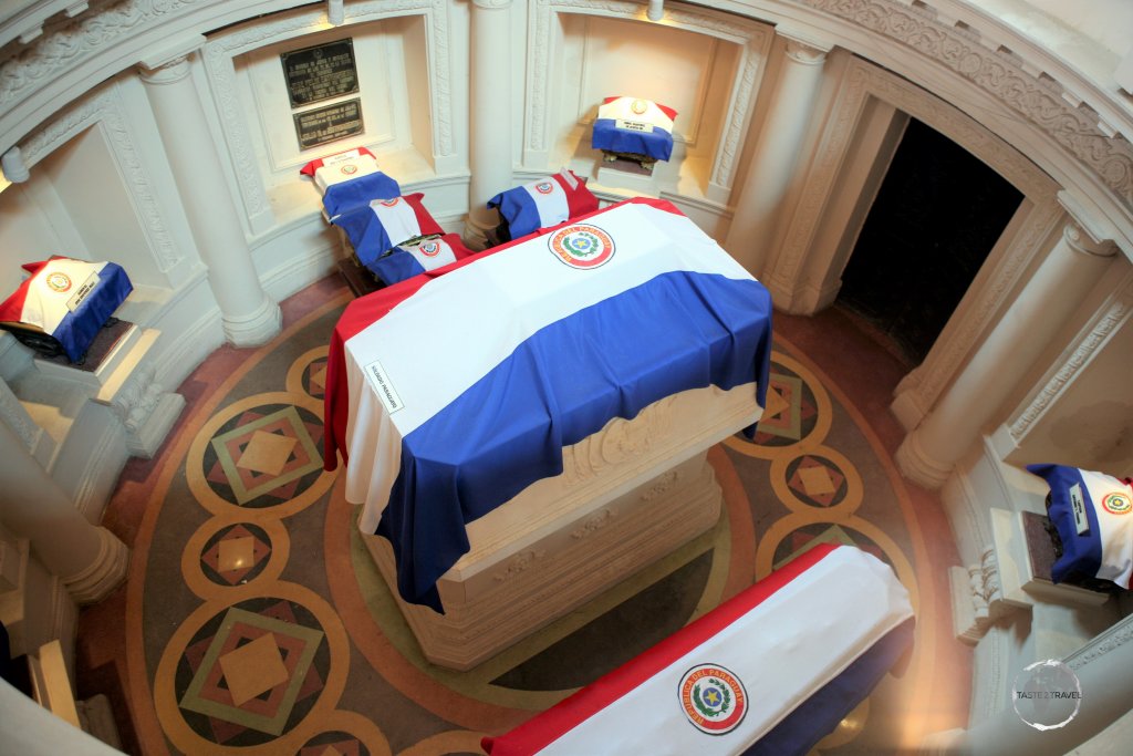 The Tomb of the Unknown Soldier in the 'Panteón Nacional de los Héroes' (National Pantheon of the Heroes), Asunción, Paraguay.