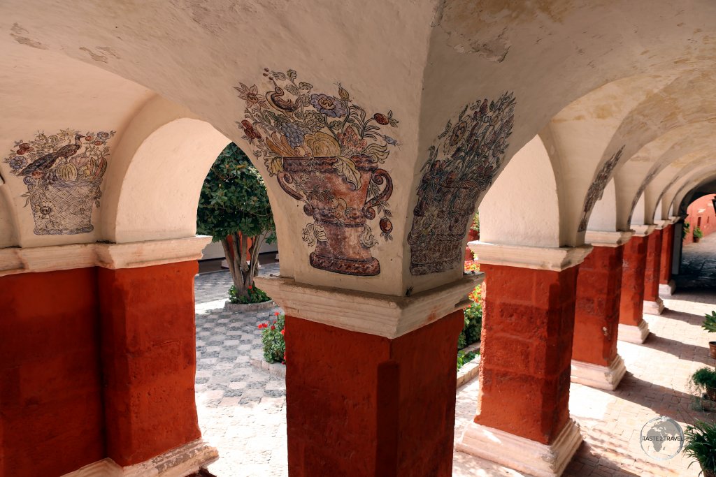 The Convent of Santa Catalina de Siena, which stretches over 20,000 sq. metres, is built from volcanic sillar stone, which has been painted in dazzling shades of ochre and blue.