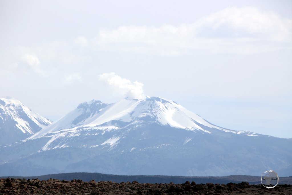A view of 'Sabancaya', an active 5,976-metre-high (19,600 ft) volcano in the Andes of southern Peru, about 70 kilometres northwest of Arequipa.