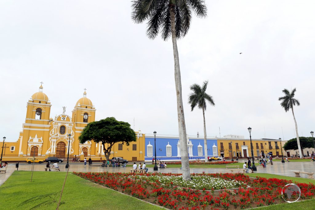 The centre of historic Trujillo, the Plaza de Armas, which was conceived in 1534, is the main square where the Spanish foundation of Trujillo was made, in northern Peru.
