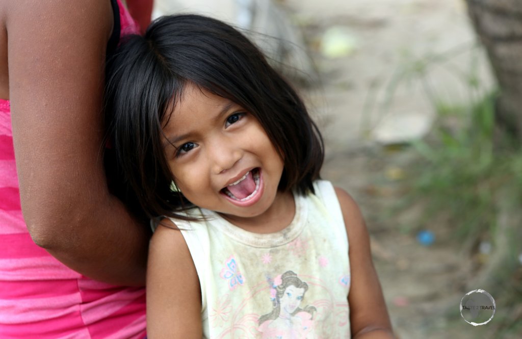An indigenous girl in an Amazon village, where we stopped for lunch while travelling on the Transtur fast boat.