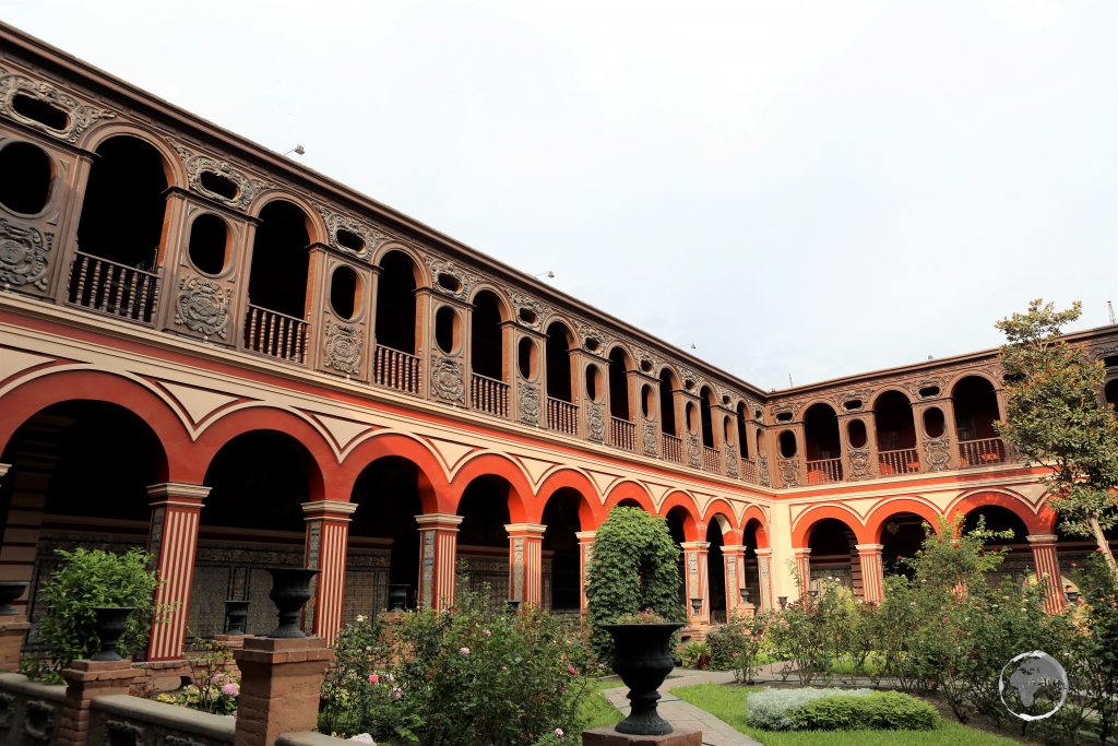 A view of the main cloister at the Basilica of Santo Domingo which dates from 1604, one of the many properties in Lima which are listed as a UNESCO World Heritage Site.