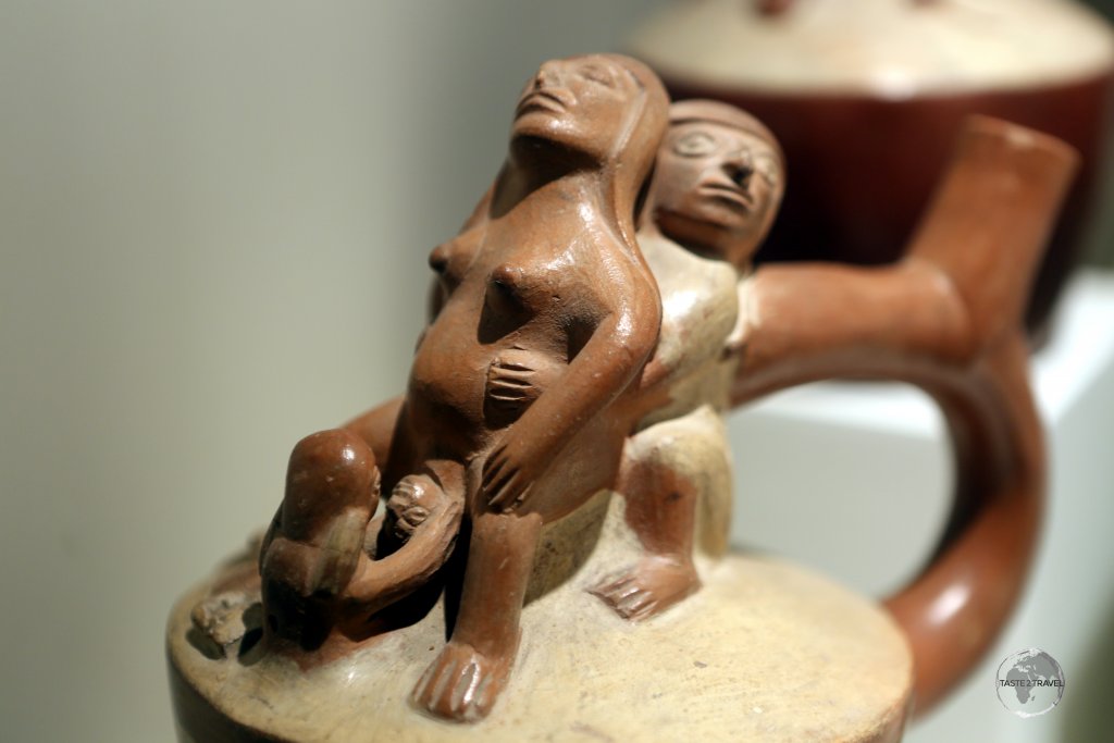 'Child Birth' is one of many pieces kept in a separately housed collection of pre-Columbian erotica at the Museo Larco in Lima, Peru.