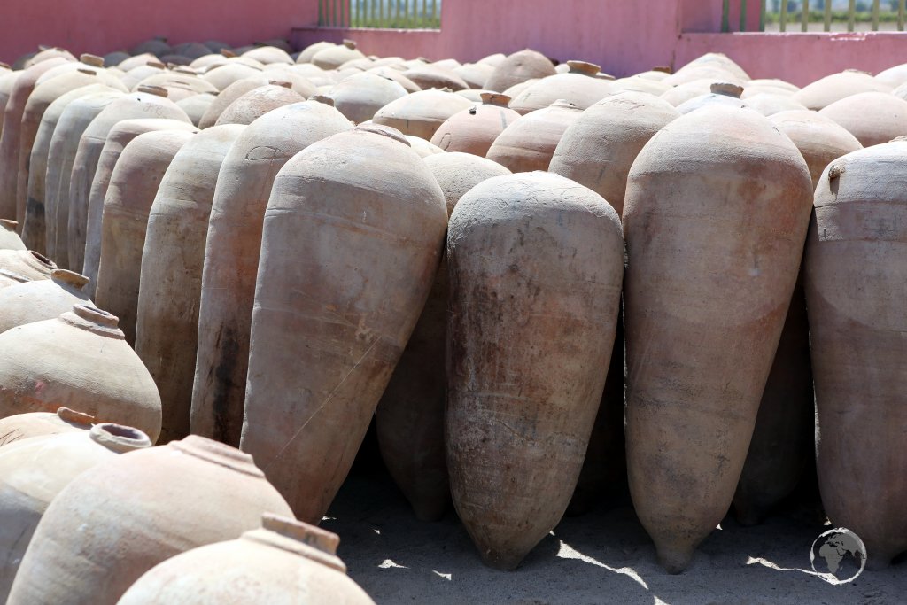 Pisco barrels at the Tacama winery in Ica, Peru.