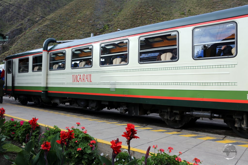 My 'Inca Rail' train which transported me from Ollantaytambo to Machu Picchu, a 2.5 hour journey through the picturesque Sacred Valley.