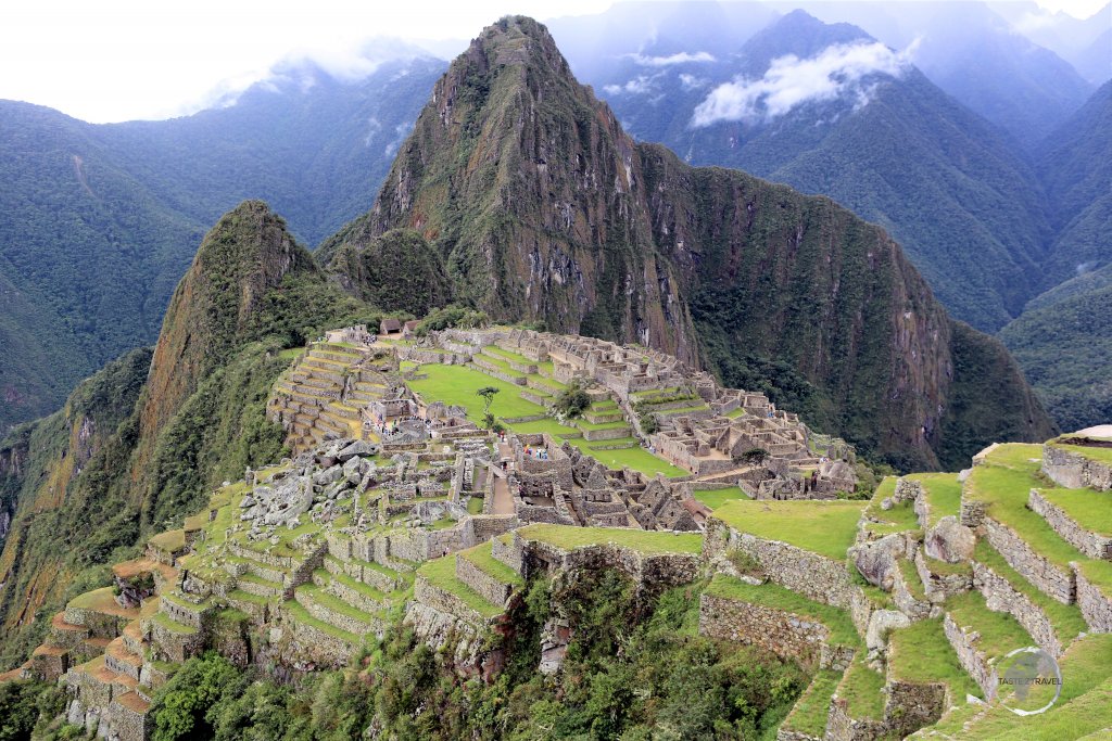 There are 2 levels of Inca-built terraces in Machu Picchu, with 45-upper and 80-lower terraces, all of which are fed by aqueducts and once supported agriculture.