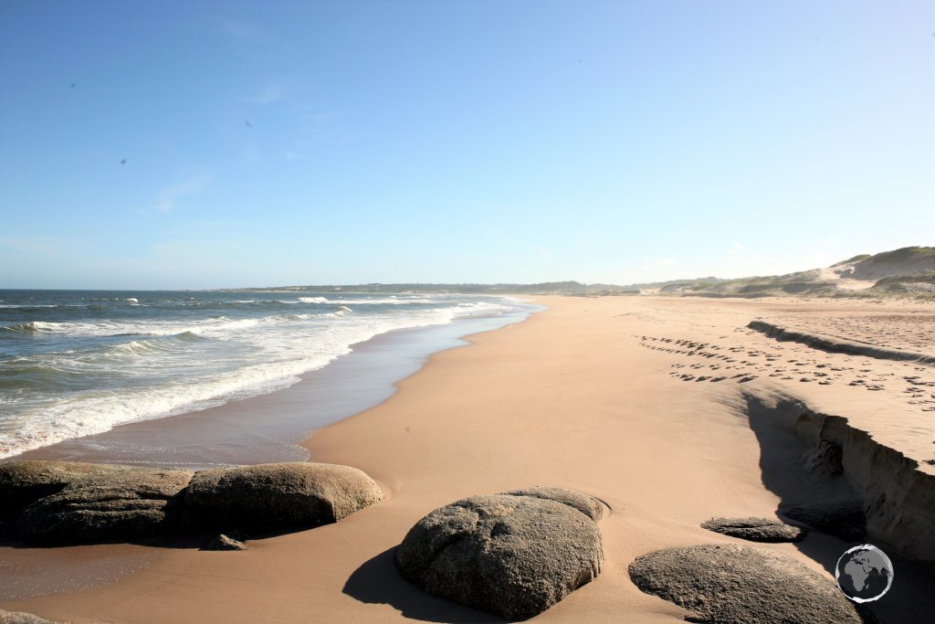A view of 'Playa a Cerro Verde', one of the finer beaches on the north coast of Uruguay.