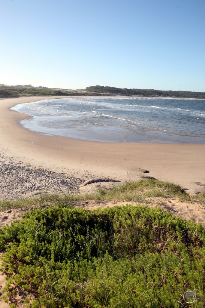 A view of the beach at Punta del Diablo (Devil's Point), which is located on the north coast of Uruguay.