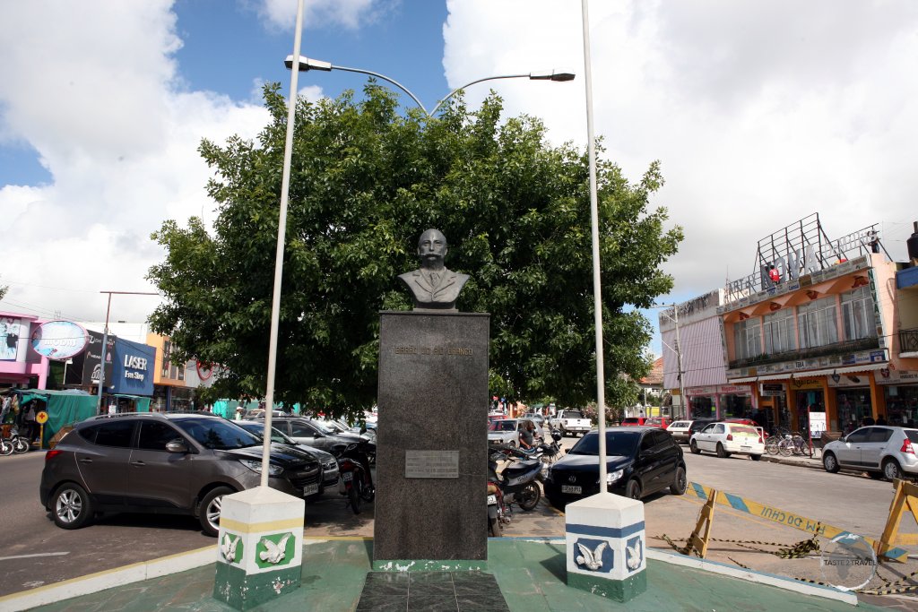 'Avenue Internacional', the very low-key main street of the border town of Chuy/ Chui, forms the border between Brazil and Uruguay.