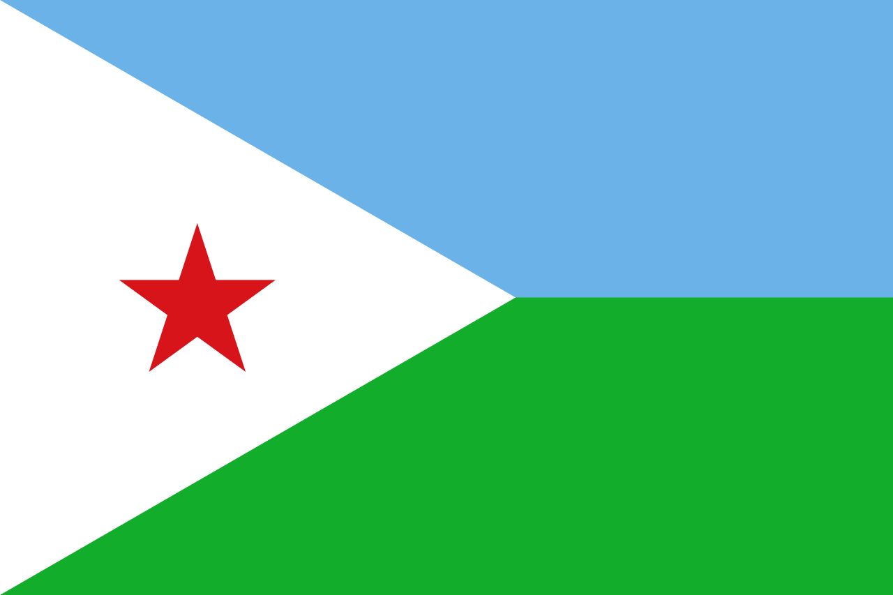 The flag of Djibouti.
