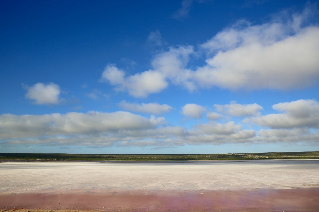 The very colourful Hutt Lagoon Pink Lake.
