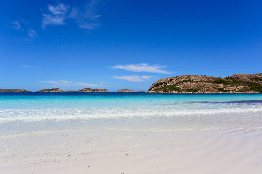 Lucky Bay is home to the whitest sand in Australia.
