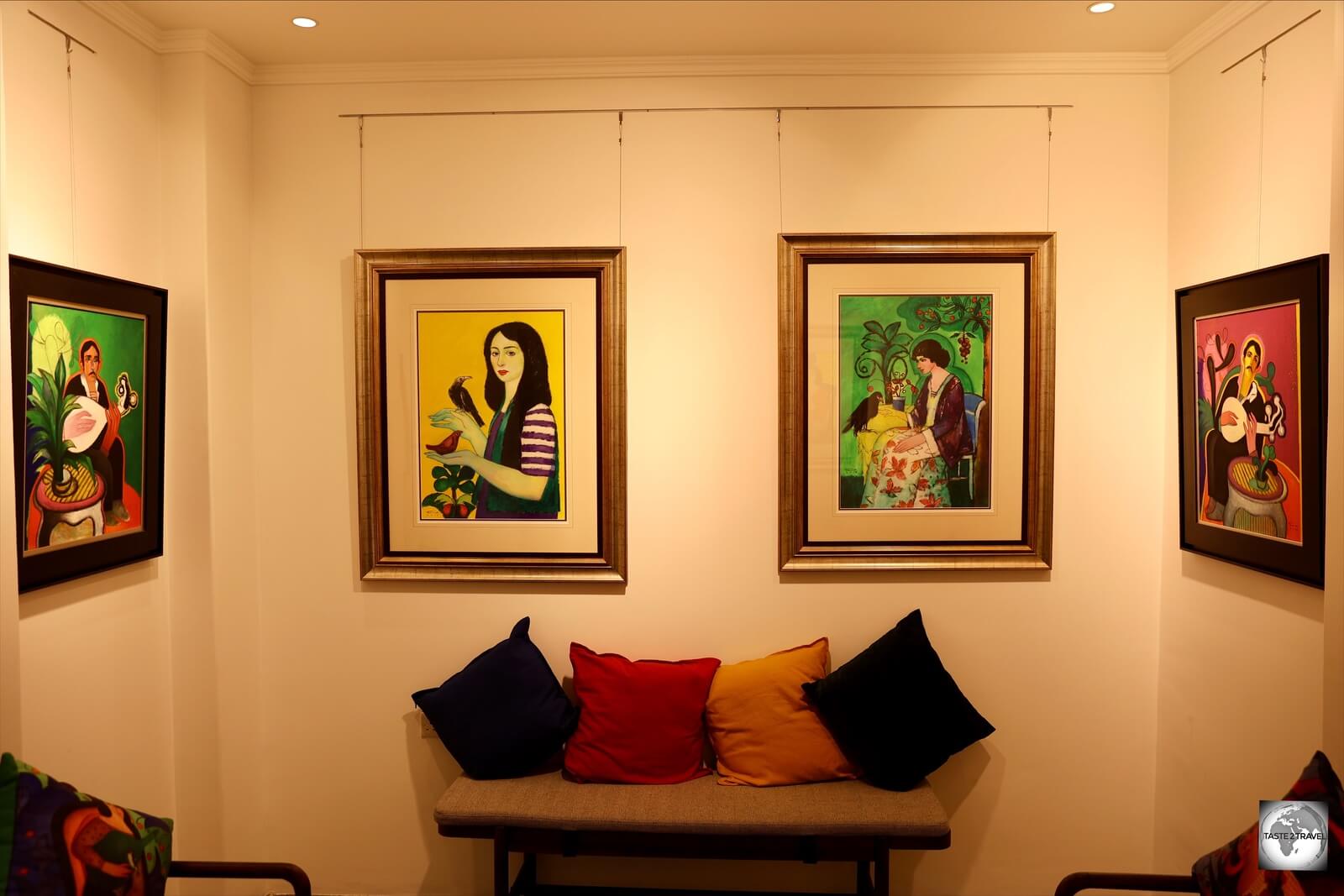 One of the rooms at the Busaad Art Gallery.
