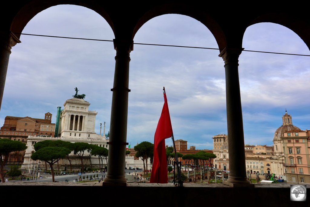 The loggia of the Casa dei Cavalieri di Rodi.