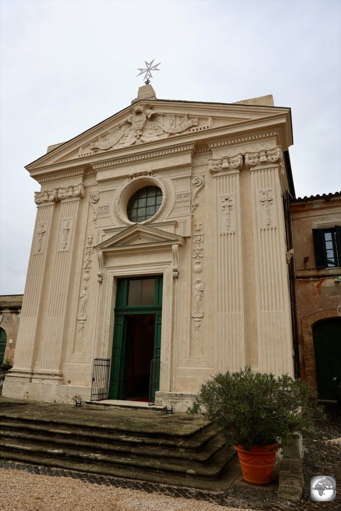A view of Santa Maria del Priorato church at the Magistral Villa.