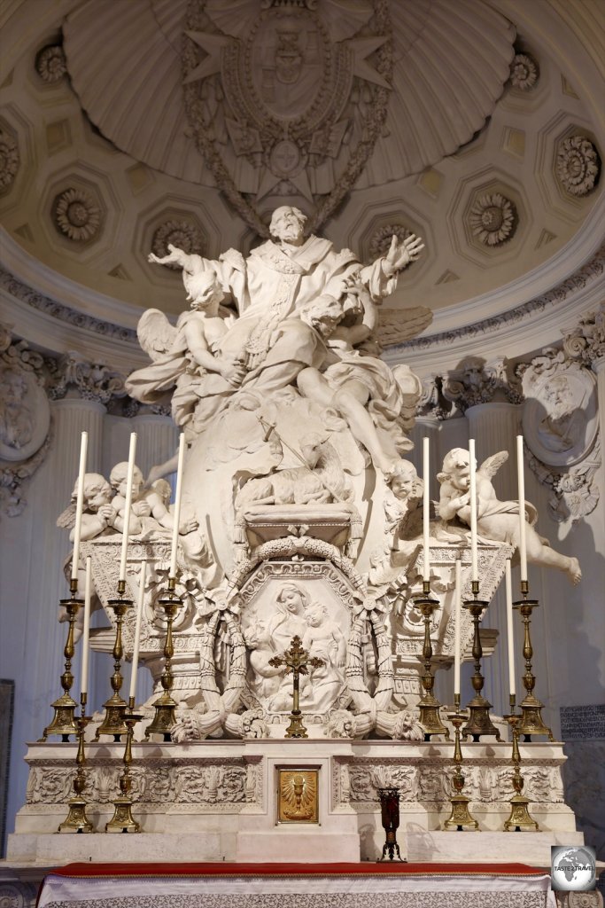 The elaborately ornate high altar is the work of Tommaso Righi (1727-1802).