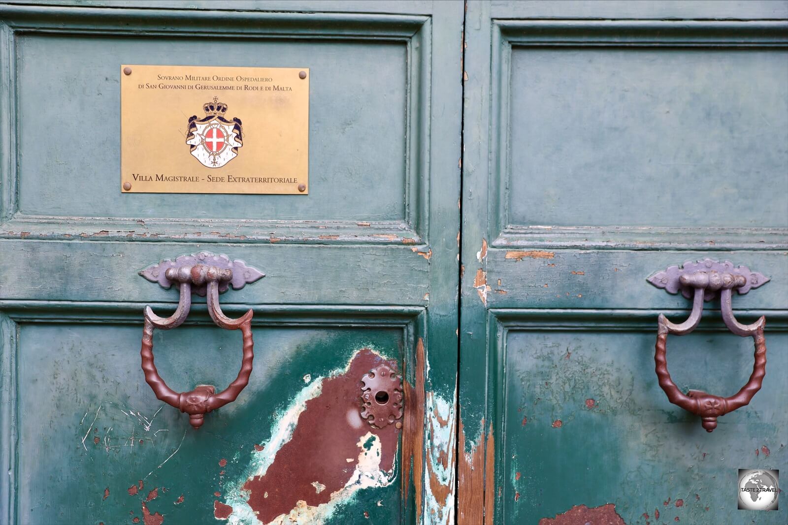 A view of the famous 'Keyhole of Malta' at the Magistral Villa.
