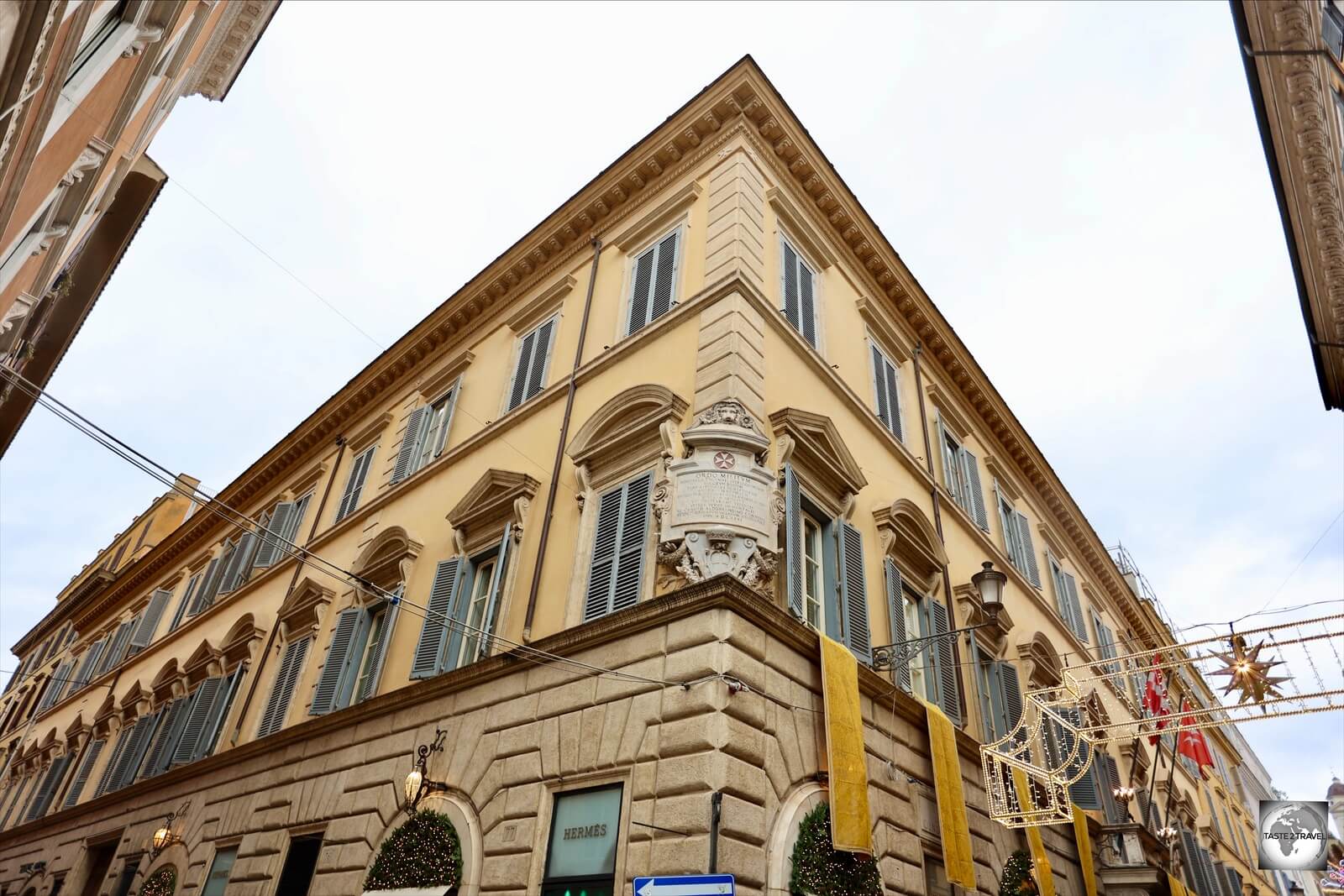 The Magistral Palace serves as the seat of government of the Sovereign Military Order of Malta.