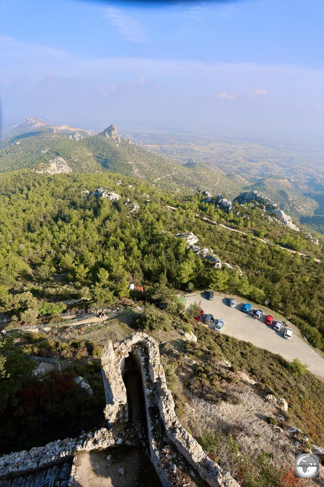 A view of the Kyrenia mountain range, looking east towards the panhandle of Cyprus.