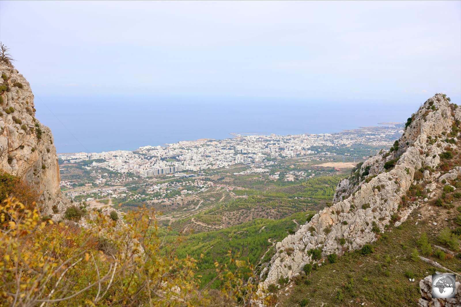 A view of Kyrenia from Saint Hilarion Castle.