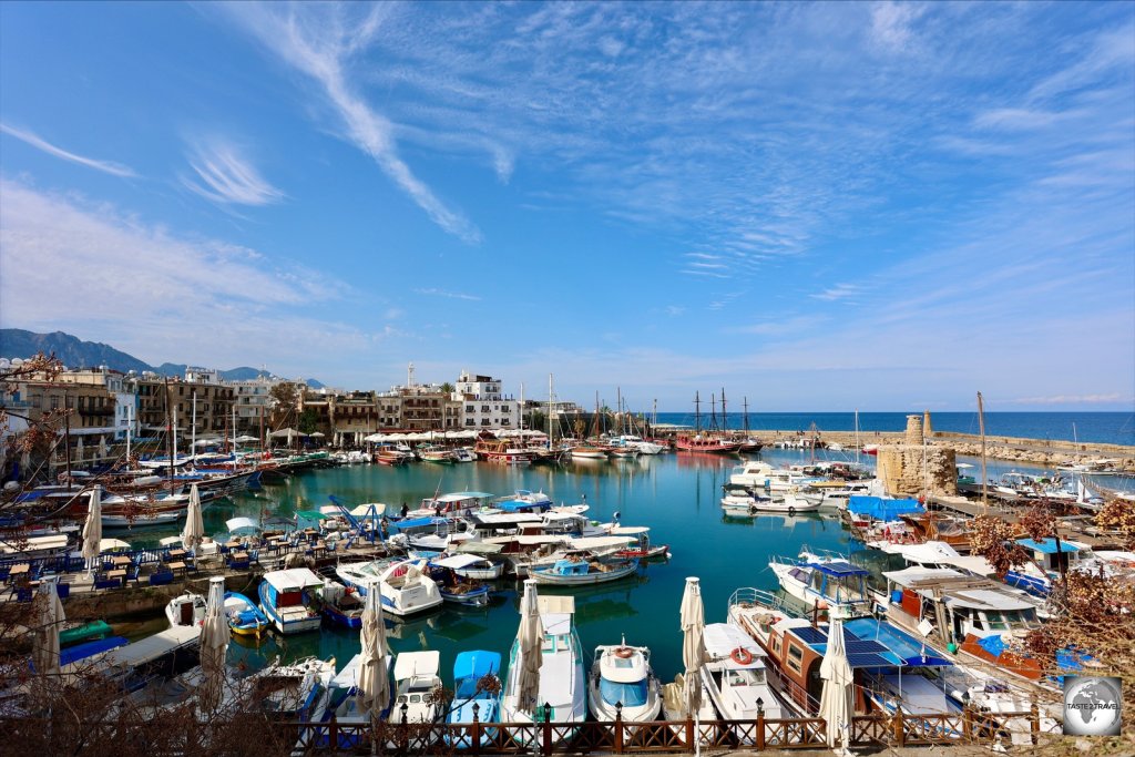 A view of Kyrenia harbour from Kyrenia castle.