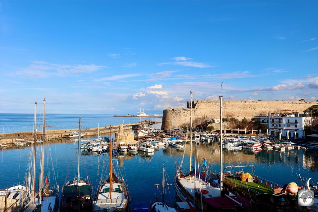 Kyrenia castle guards the entrance to Kyrenia harbour.