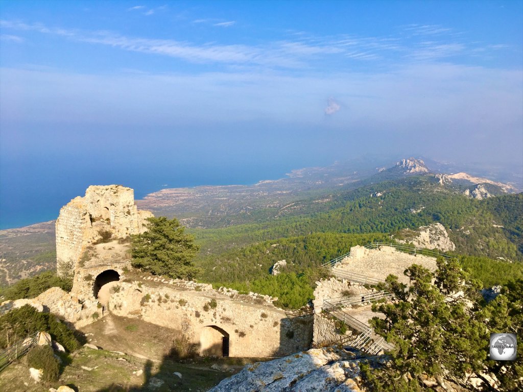 Kantara Castle occupies a lofty position high in the Kyrenia mountain range.