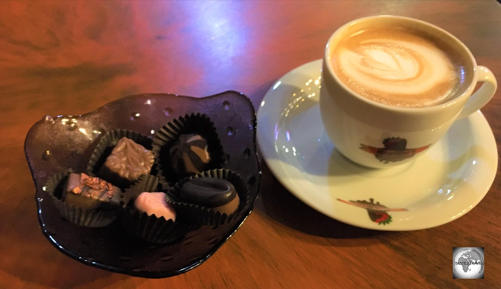 A selection of very affordable hand-made chocolates at Mensure's Coffee & Chocolate café in Kyrenia.