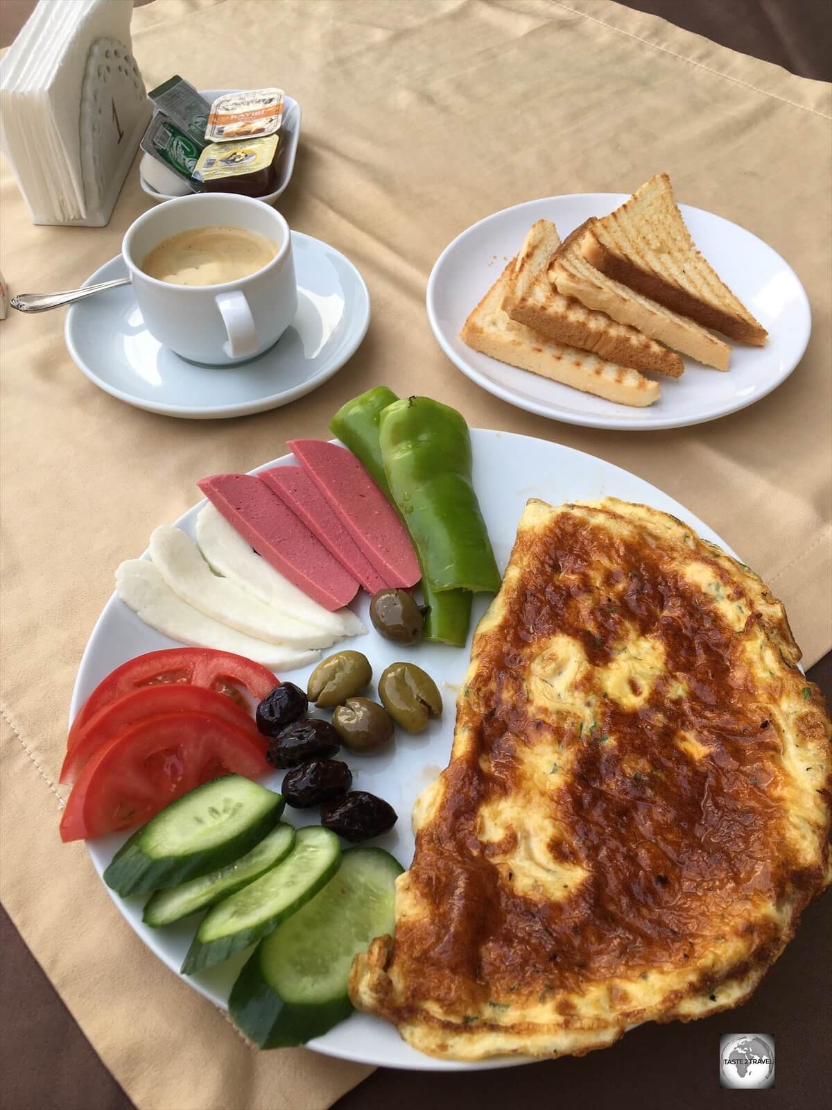 Breakfast at the Sofia Boutique hotel in Kyrenia.