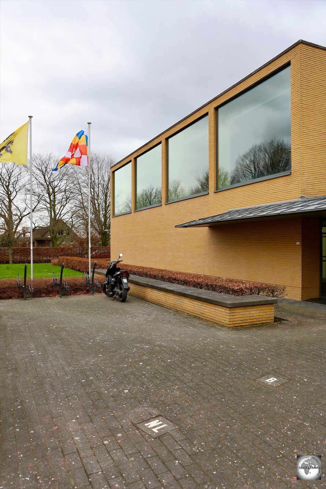 The new Belgium Town Hall which sits on the border.