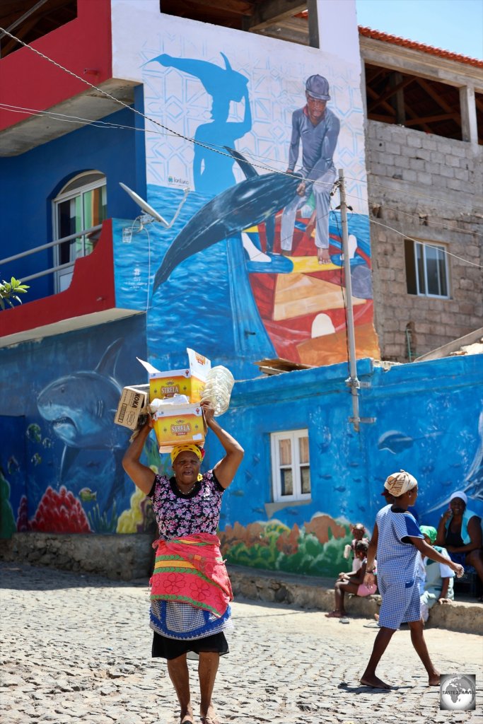Beautiful images of aquatic life can be seen painted on the facades of 13 houses in Porto Mosquito.