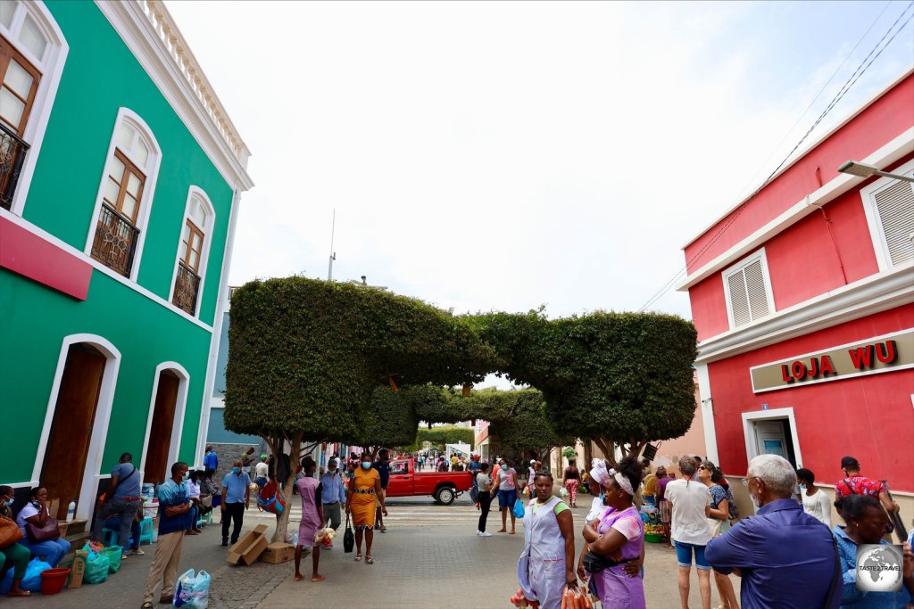 The main pedestrian street of Praia – the Peatonal – is lined with restaurants, cafes and bars.