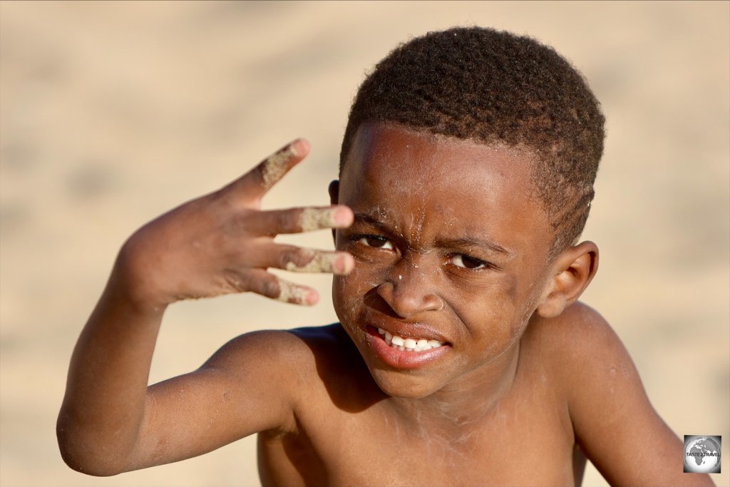 A young boy in Sal Rei, Boa Vista.