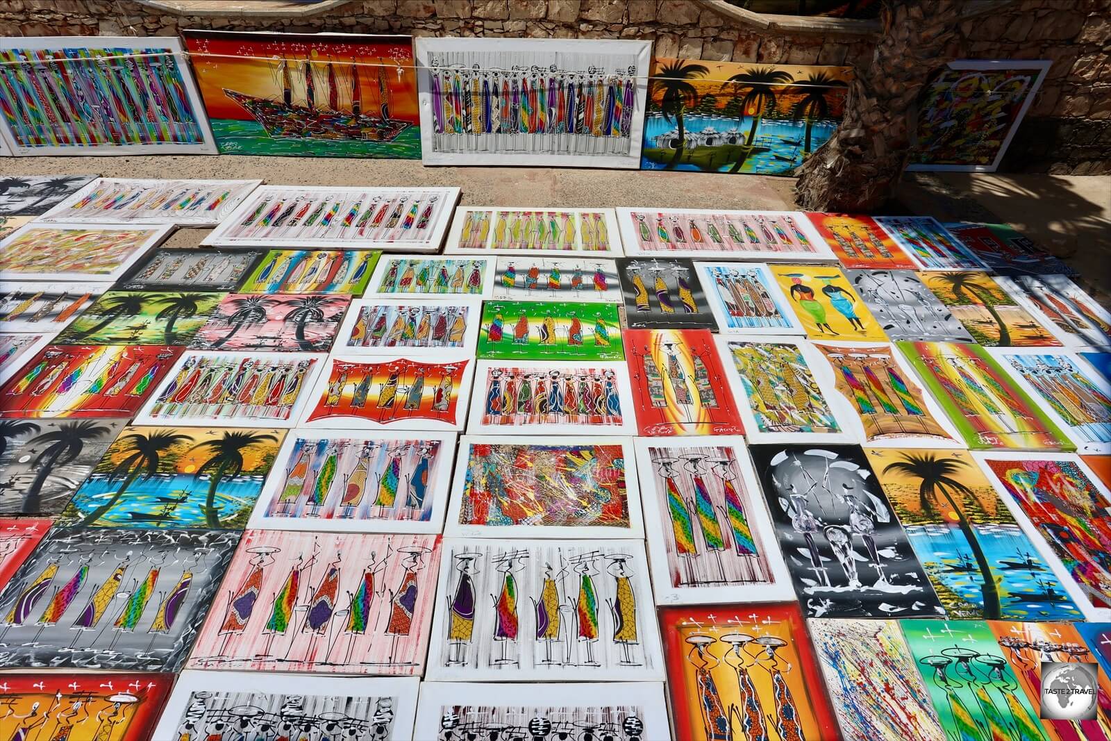 Outdoor art market in Santa Maria, Sal. Outdoor art market in Santa Maria, Sal.