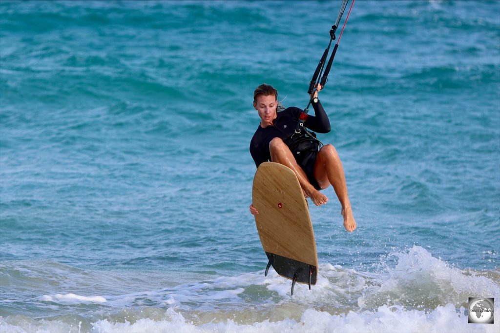 Kite surfing is a major tourist drawcard on the ever-windy islands of Sal and Boa Vista.