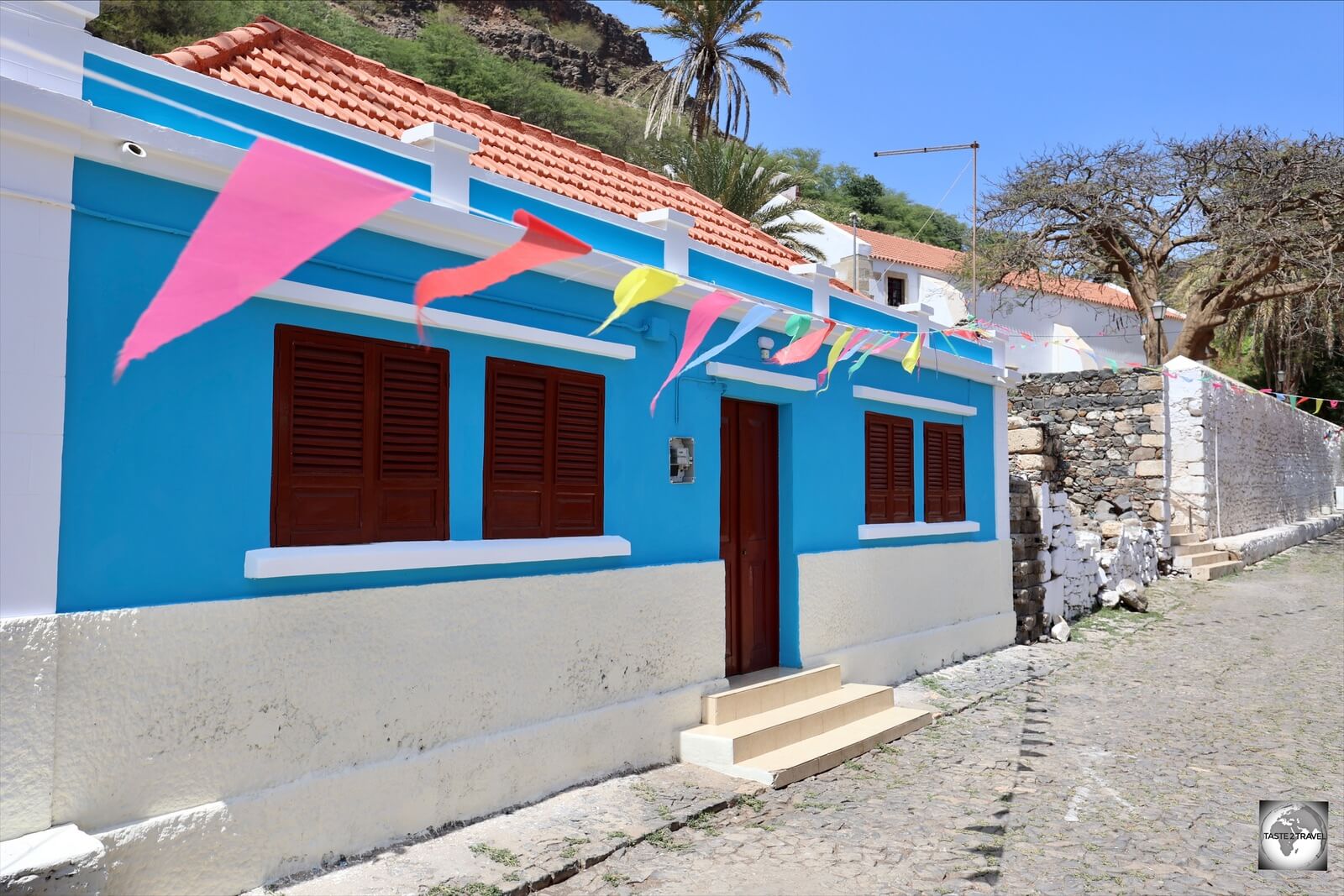 Colourful houses in Cidade Velha.
